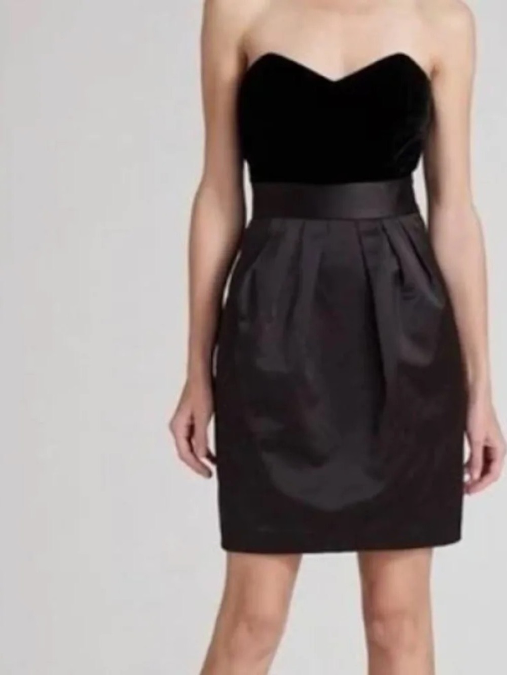 NWT Theory Black Strapless Chanesa Dress